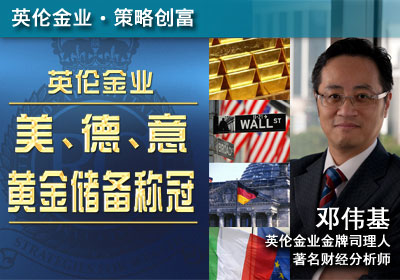 美、德、意 黄金储备称冠